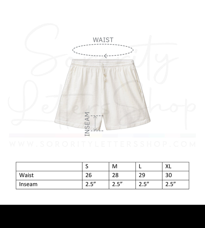 Kappa Kappa Gamma Fleece Claire Shorts - White