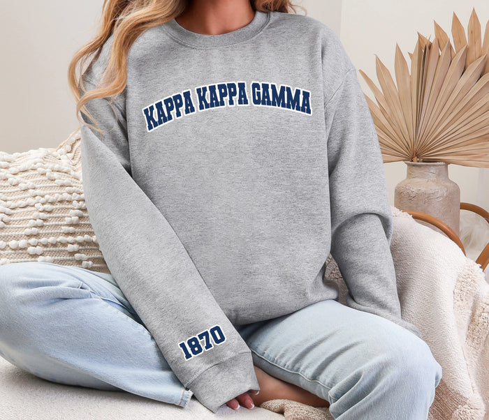 Kappa Kappa Gamma Varsity Crewneck 1870