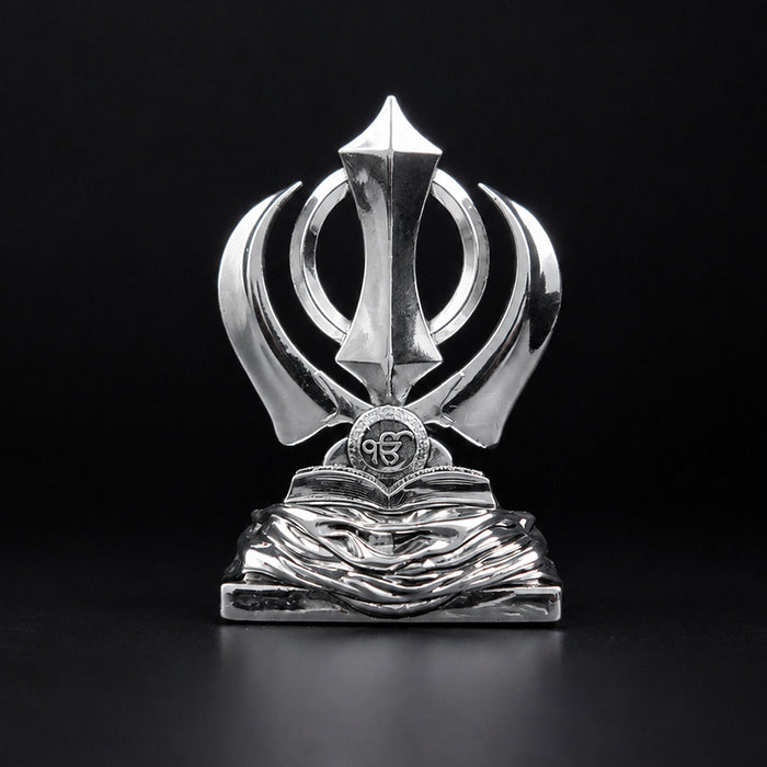 Khanda Sahib Silver Plated Idol