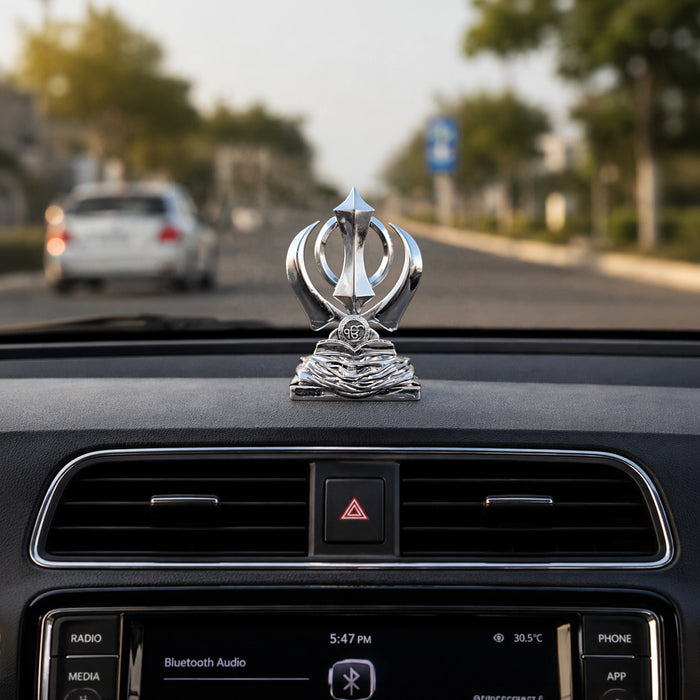 Khanda Sahib Silver Plated Idol