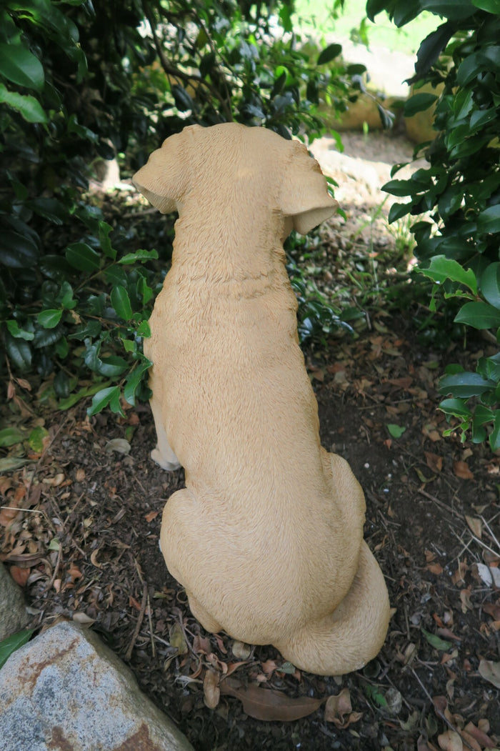 LABRADOR SITTING DOG PUPPY GIUDE DOG ANIMAL GARDEN STATUE ORNAMENT MEMORIAL