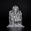 Lalitasana Ganesha Silver Plated Idol