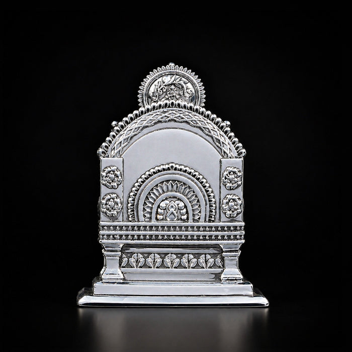 Lalitasana Ganesha Silver Plated Idol