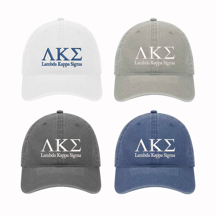 Lambda Kappa Sigma LKS Beach Washed Hat