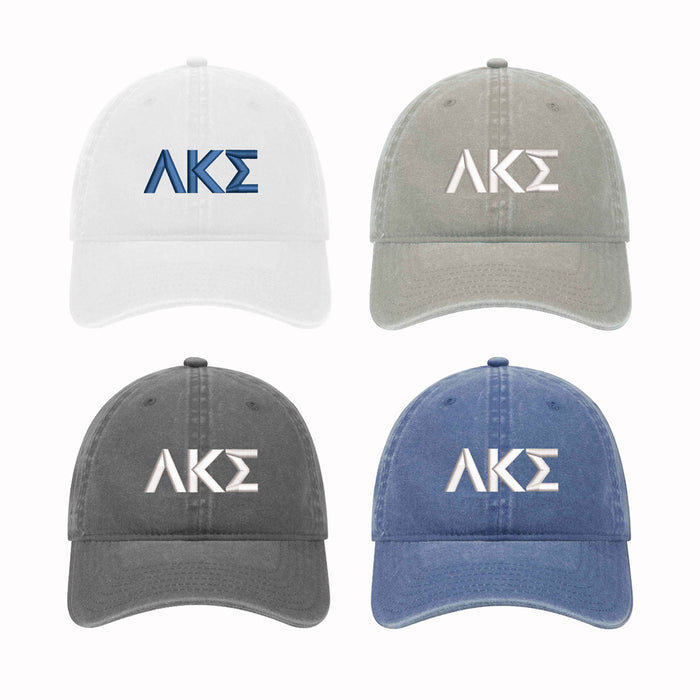 Lambda Kappa Sigma LKS Letters Beach Washed Hat