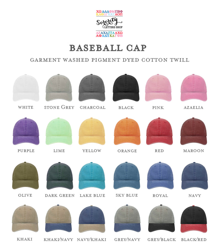 Lambda Kappa Sigma LKS Letters Beach Washed Hat