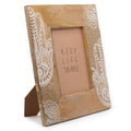 Large Mango Wood Picture Frame (for 13x18cm) 28x23x2cm - Hansa - White