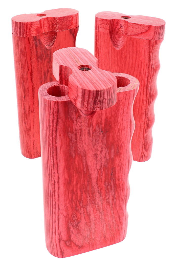 Large 4″ red grip dugout case for one-hitter setups; textured hold for portable dry herb sessions; dugout only, cigarette bat sold separately.