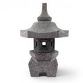 22nice4me Garden Statues 45cm handcrafted grey larva stone Japanese pagoda garden lantern for Zen outdoor landscapes