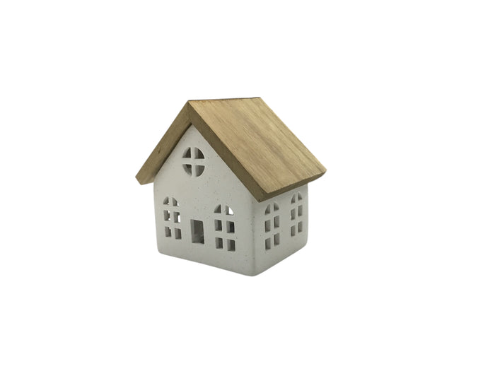 Lighted White and Natural House (XMAS)