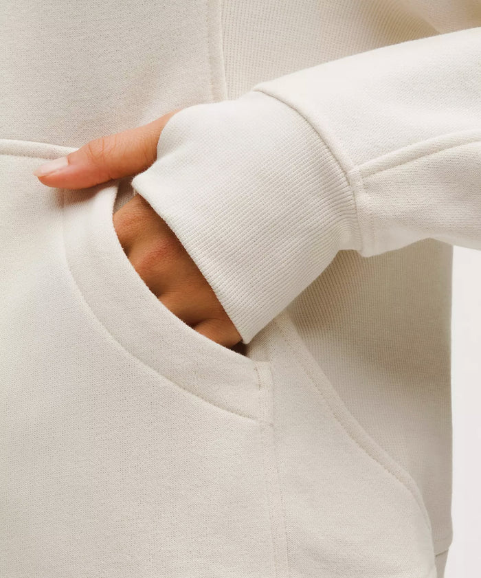 LIMITED EDITION Alpha Omega Epsilon lululemon Scuba Oversized Half-Zip Hoodie - Ivory & Gold