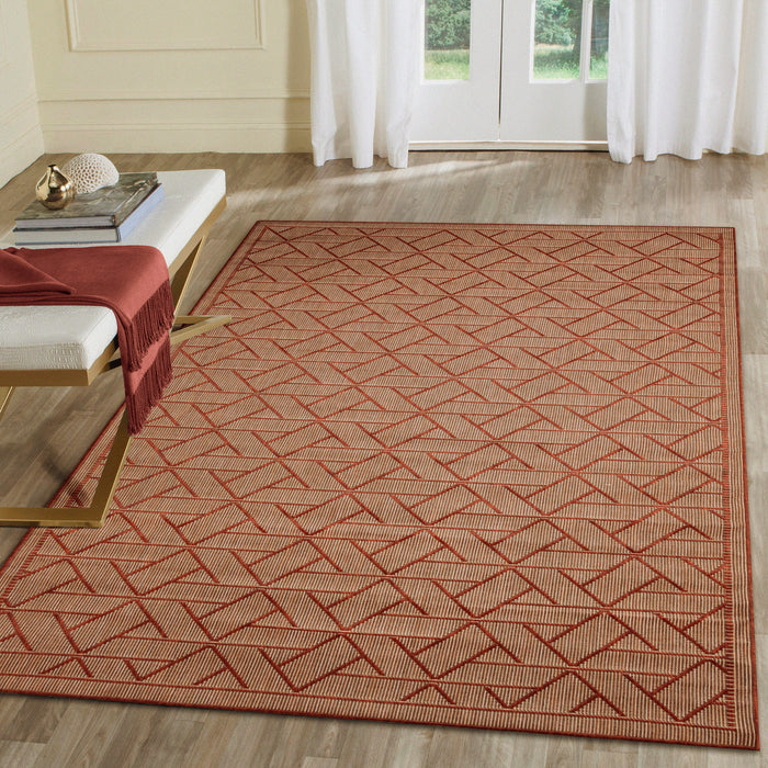 Liora Manne Carmel Pyramid Indoor Outdoor Area Rug Chili