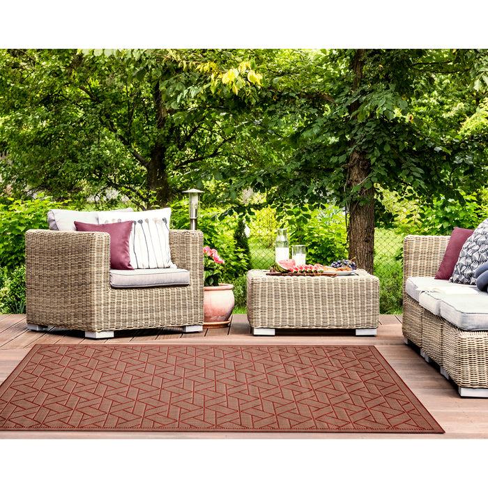 Liora Manne Carmel Pyramid Indoor Outdoor Area Rug Chili