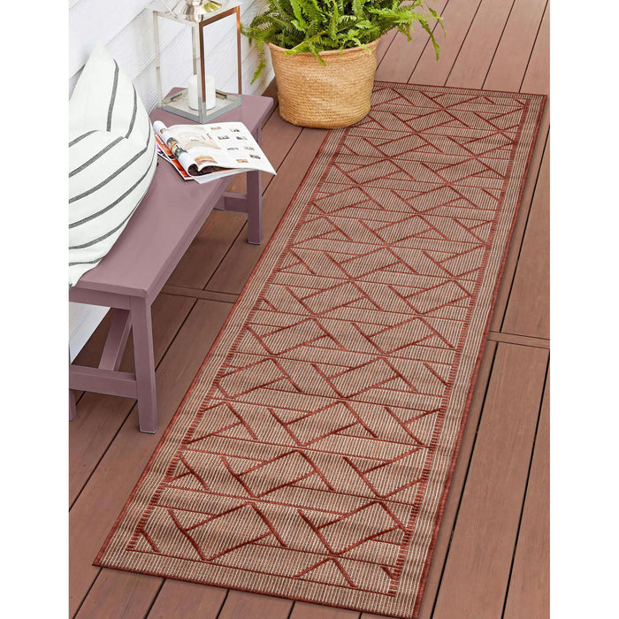 Liora Manne Carmel Pyramid Indoor Outdoor Area Rug Chili