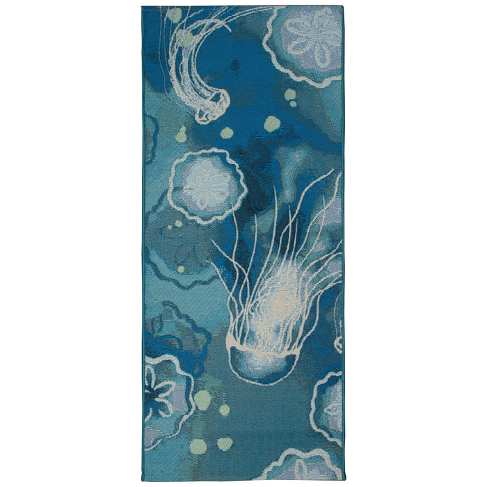 Liora Manne Esencia Jelly Fish Indoor Outdoor Mat Bloom