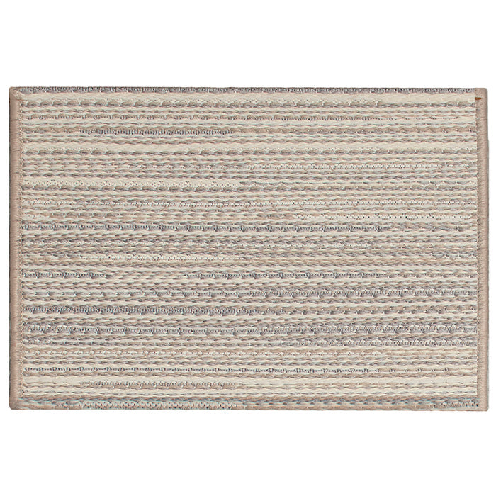 Liora Manne Miranda Tweed Stripe Indoor Outdoor Area Rug Silver/Brown