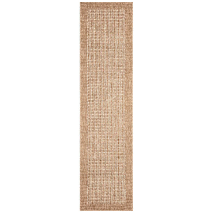 Liora Manne Sahara Texture Border Indoor Outdoor Area Rug Ivory