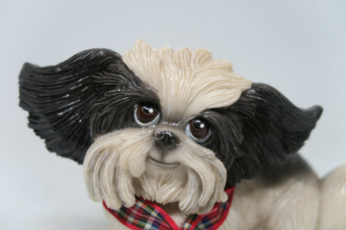 Little Paws Oreo the Shih Tzu Dog Pet Figurine Statue~ Home Decor Ornament
