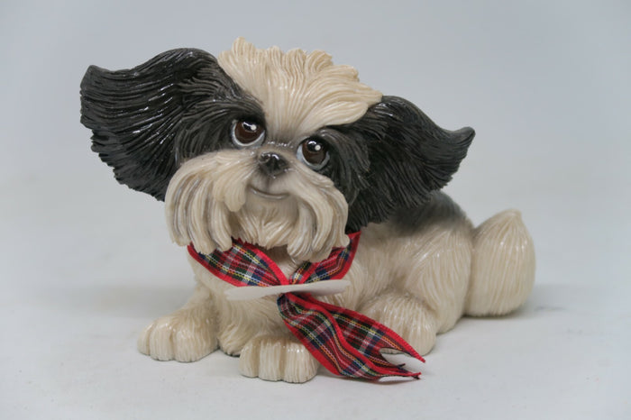 Little Paws Oreo the Shih Tzu Dog Pet Figurine Statue~ Home Decor Ornament