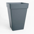 Gray rectangular planter on a white background