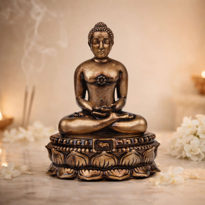 Lord Mahavir Car Dashboard Idol