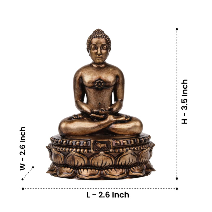 Lord Mahavir Car Dashboard Idol