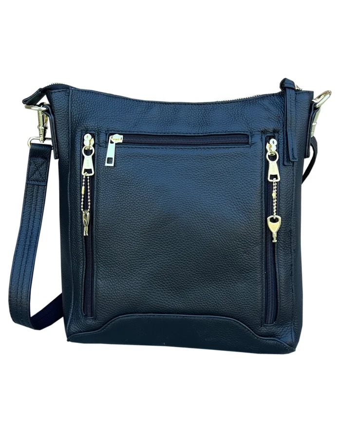 Lorene Cowhide Leather Crossbody Bag