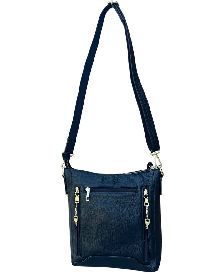 Lorene Cowhide Leather Crossbody Bag