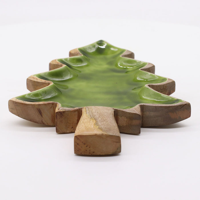 Lost in the Forest -  Enamel Tree Wooden Bowl - 25x19cm