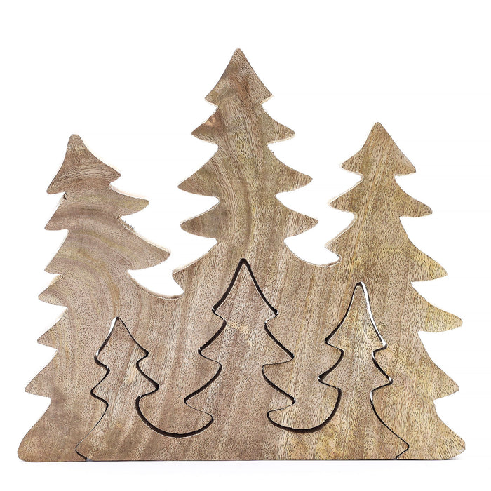 Lost in the Forest - Three Trees 3D Wooden Decoration - 20x23cm