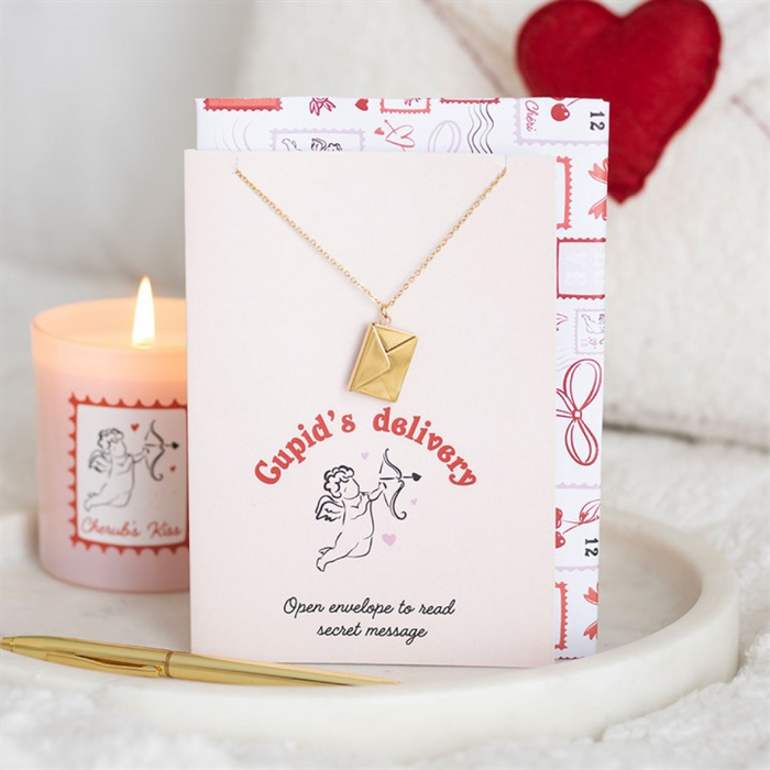 Love Letter Locket Necklace on Greeting Card