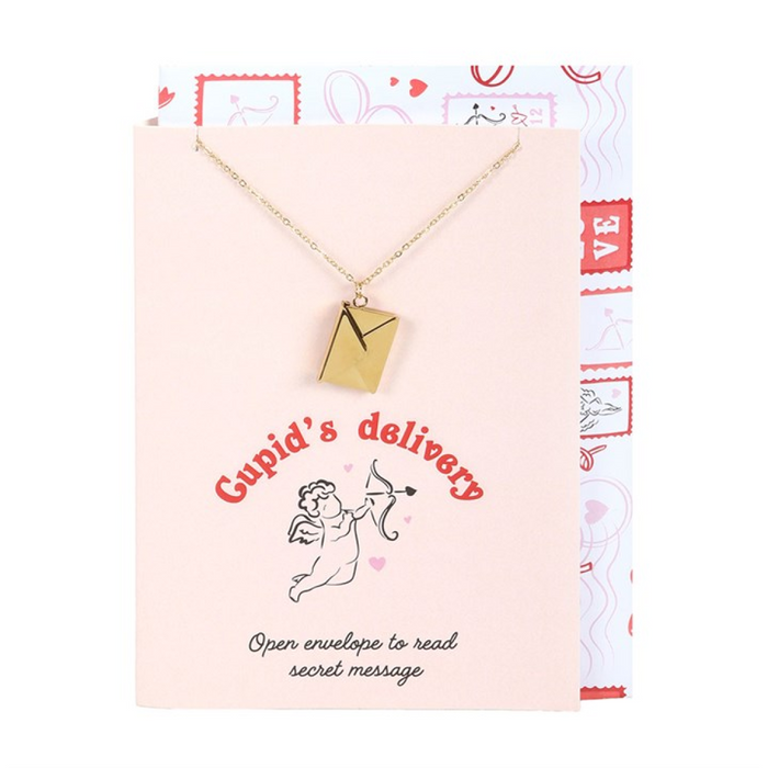 Love Letter Locket Necklace on Greeting Card