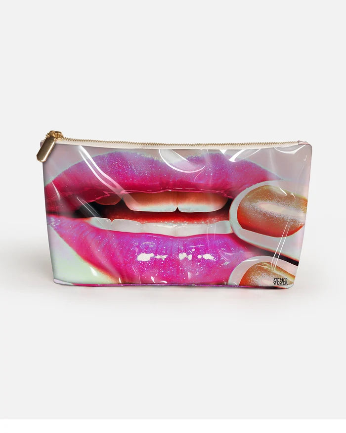 Luscious Lips by David Stesner ArtHouse — pink orange makeup, side angle