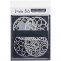 Maker Forte - Stencils Spotlight Insert - Collection 3. This package includes 4 circle dies that measure 3.5" and designed to coordinate with the Spotlight Stencil Line. Made in USA. Available at Embellish Away located in Bowmanville Ontario Canada.