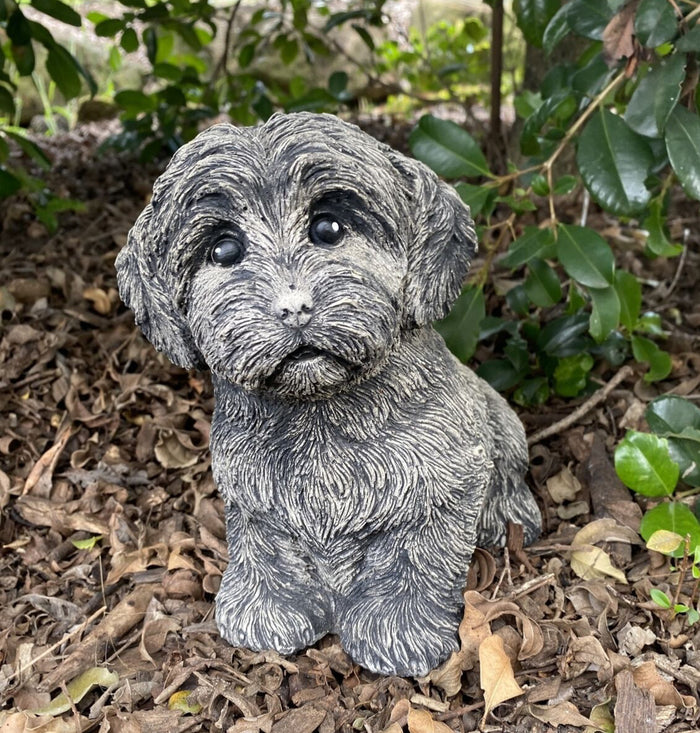 Maltese Dog Statue - Concrete Garden Ornament