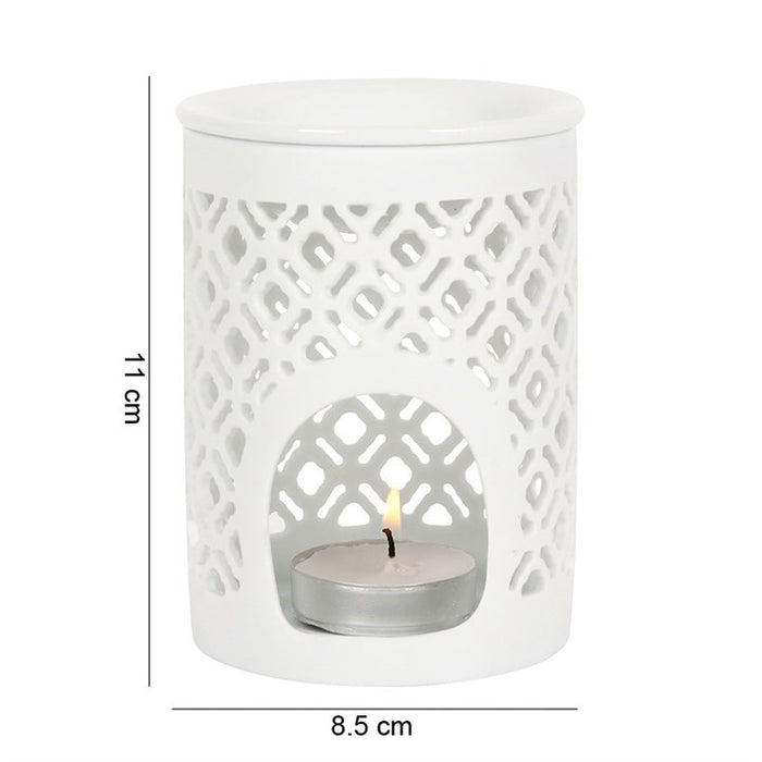 Matte Lattice Cut Oil Burner
