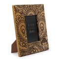 Medium Mango Wood Picture Frame (for 10x15cm) 26x20x2cm - Buddha - Black