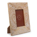 Medium Mango Wood Picture Frame (for 10x15cm) 26x20x2cm - Buddha - White