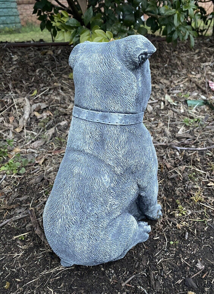 staffordshire bull terrier garden statue concrete