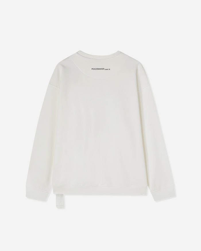 OAMC Peacemaker Peacemaker Bird Loose Fit Crewneck Snow White Sweatshirts Crewneck PCM1ON01HFT001002 WHT