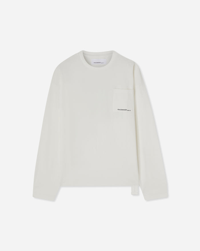 OAMC Peacemaker Peacemaker Lighter L/S Pocket Tee Snow White T-Shirts Longsleeve PCM1OT04RJE002002 WHT