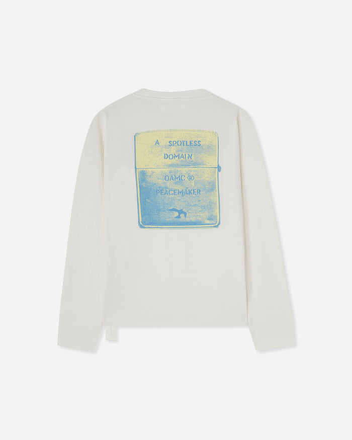 OAMC Peacemaker Peacemaker Lighter L/S Pocket Tee Snow White T-Shirts Longsleeve PCM1OT04RJE002002 WHT