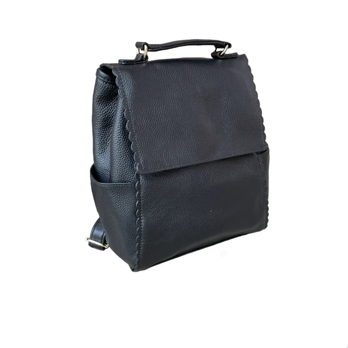 Meribella Convertible Leather Backpack Crossbody