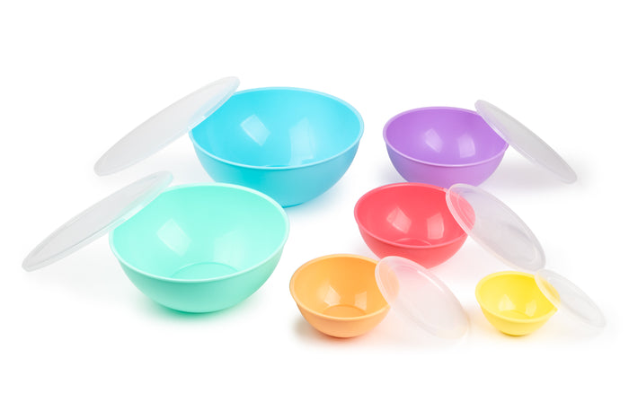 MIXING BOWL SET with LIDS, SET OF 12