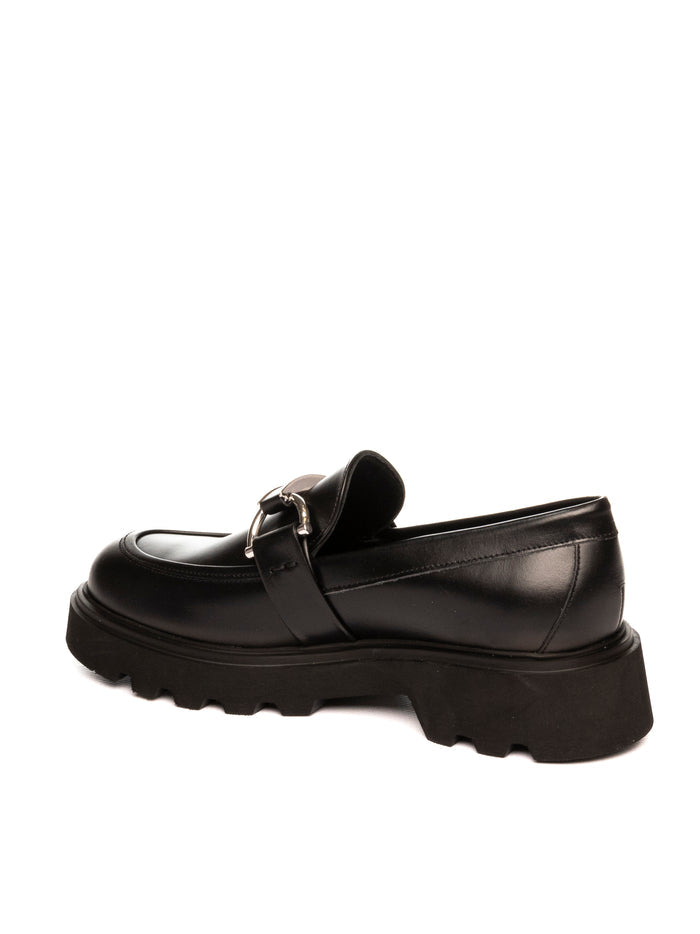 FRAU Mocassino pelle nero 85N4 SETA-NERO