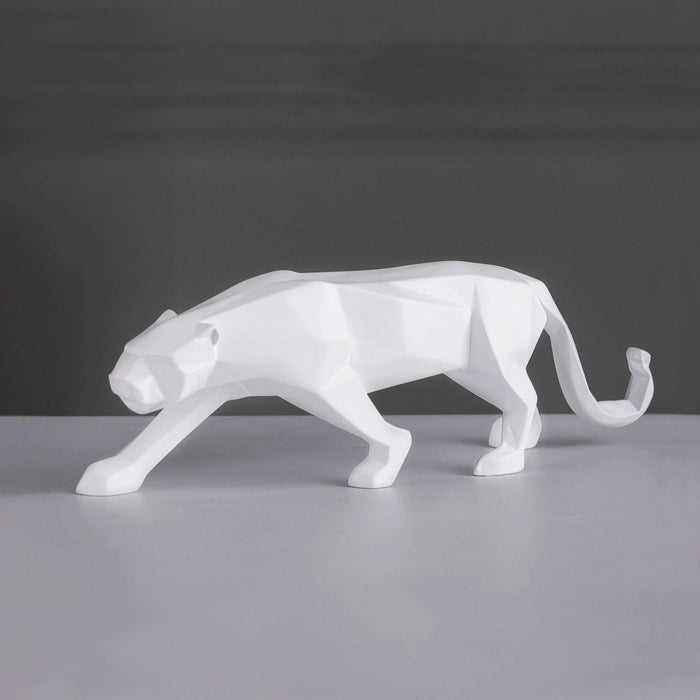 Modern Art Geometric Jaguar Figurine theartarium