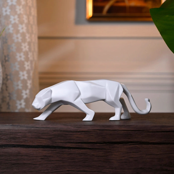 Modern Art Geometric Jaguar Figurine theartarium