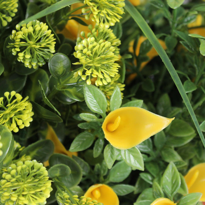 Artificial morning sunshine patio planter foliage