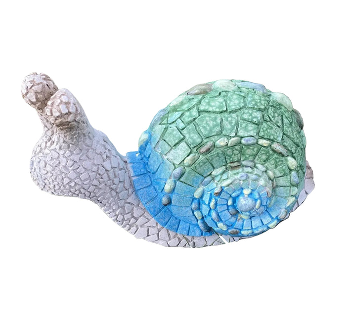 Mosaic Look Snail Garden Statue Ornament Figurine Home Decor