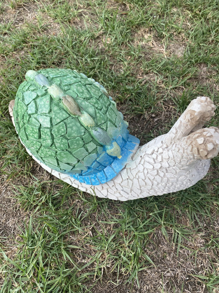 Mosaic Look Snail Garden Statue Ornament Figurine Home Decor